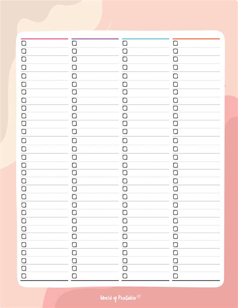 Checklist Template - 25 Best Styles | World of Printables