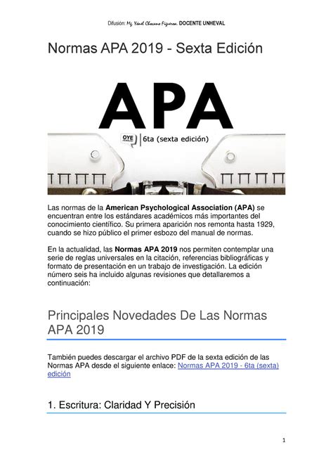 Normas Apa 2019 Sexta Edición Para Semtes Lenguaje Y Redaccion