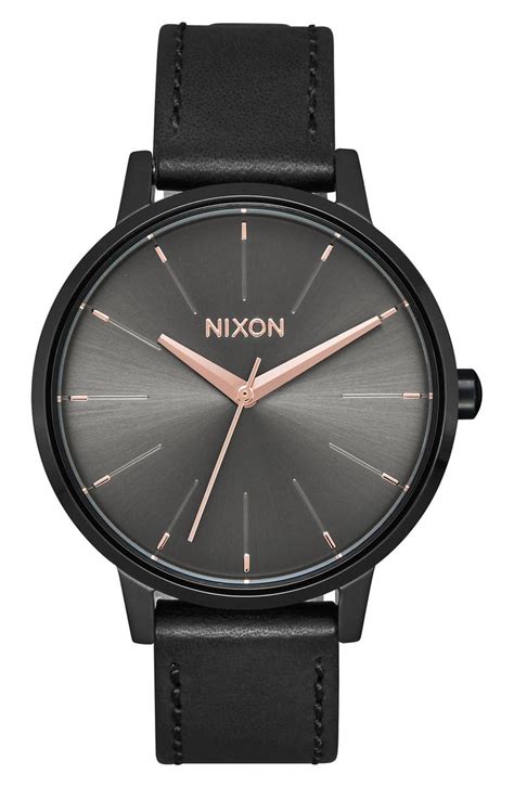 Nixon 'The Kensington' Leather Strap Watch, 37mm | Nordstrom