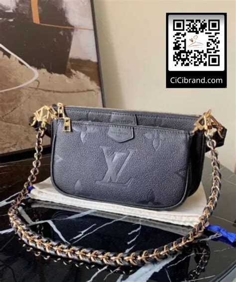 LV M80399 Louis Vuitton M80447 Multi Pochette Accessoires Bag Black 320