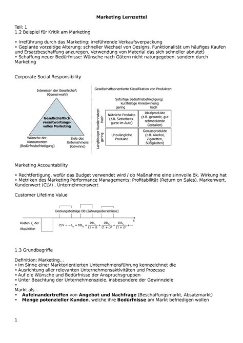 Marketing Lernzettel Online Klausur Marketing Lernzettel Teil 1 1
