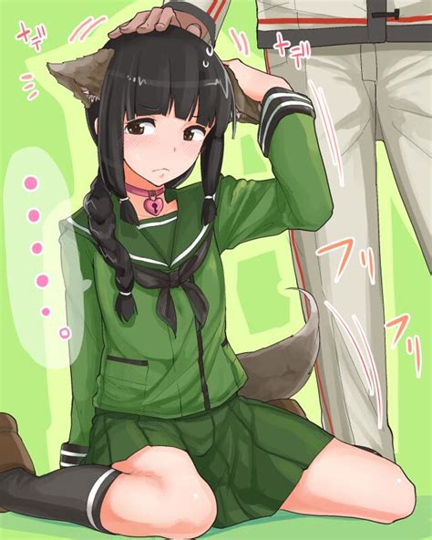 Safebooru 1girl Animal Ears Blush Braid Dog Ears Dog Tail Green