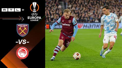 West Ham United Vs Olympiakos Pir Us Highlights Tore Uefa Europa