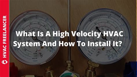 What Is A High Velocity Hvac System And How To Install It Youtube