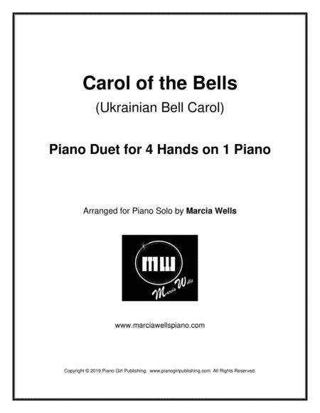 Carol Of The Bells Ukrainian Bell Carol Piano Duet Arr Marcia Wells