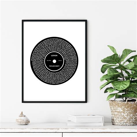 Disco De Vinilo Letra De Canción Favorito Letras De Etsy