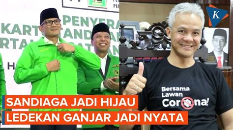 Sandiaga Uno Resmi Gabung PPP Ledekan Ganjar Pranowo Jadi Kenyataan