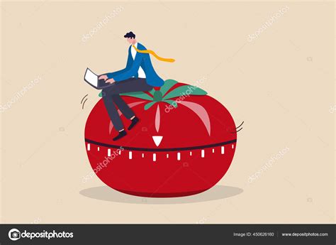 Pomodoro Technique Increase Work Productivity Set Timer Focus Work