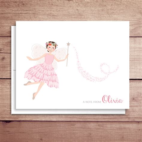 Fairy Note Cards Fairy Princess Folded Note Cards Etsy