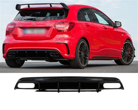 Rear Diffuser Exhaust Tips For Mercedes A Class W176 2012 2018 A45 AMG