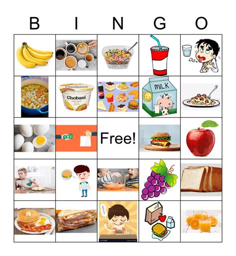 U3L1 La Comida Avancemos Bingo Card