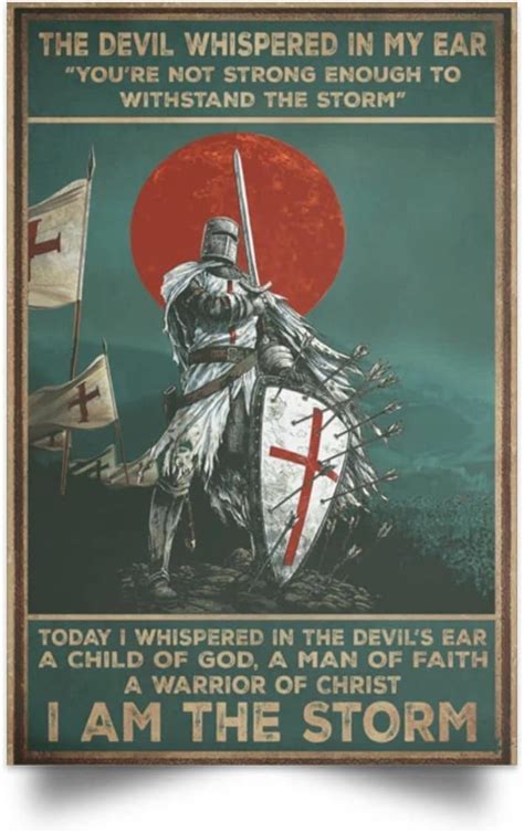 Amazon Curteny Metal Tin Retro Sign Knight Templar The Devil