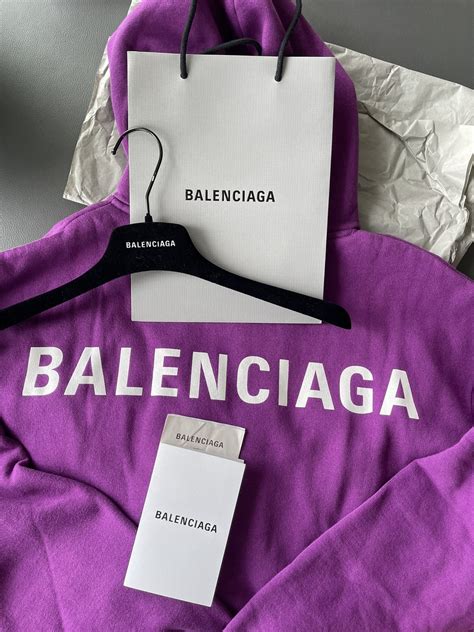 Balenciaga Rare Brand New Superrunway Balenciaga Oversized Logo Hoodie