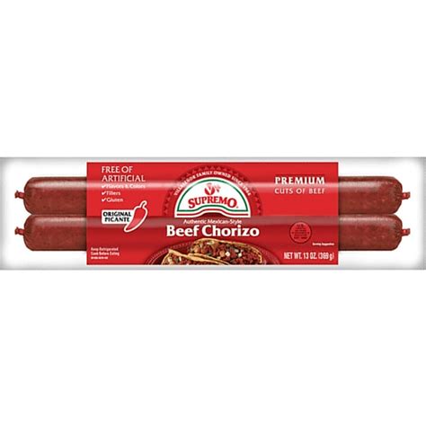 Vv Supremo Beef Chorizo Original Picante Hispanic Fairplay Foods