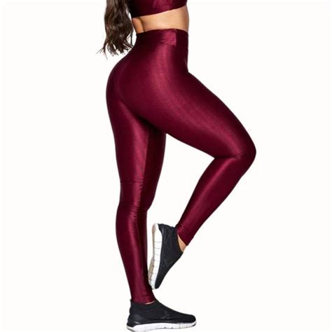 Calça Legging Poliamida 3d Wolfox Básico Cintura Alta Feminina Tecido