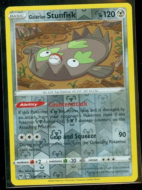 Galarian Stunfisk Reverse Holo 125 Prices Pokemon Vivid Voltage