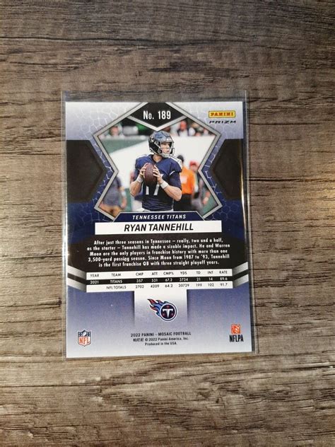 Ryan Tannehill Panini Mosaic Silver Mosaic Prizm Titans Ebay