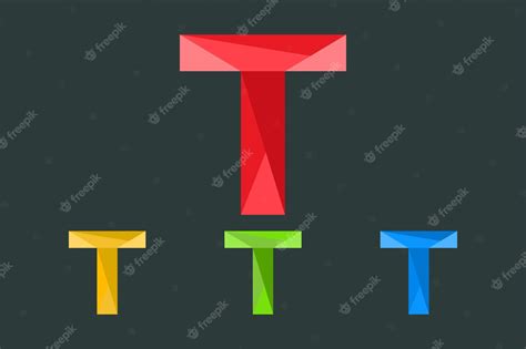 Premium Vector Letter T Polygonal Logo Vector Illustration Low Poly