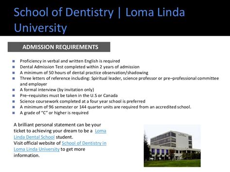 Top dental schools - admission requirements