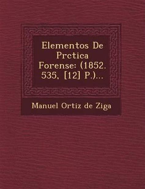 Elementos De Pr Ctica Forense Boeken Bol