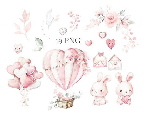 Hase Aquarell Png Teddy Clipart Baby Tier Kinderzimmer Deko Digital