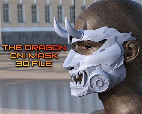 The Dragon Oni Mask 3D File - Etsy