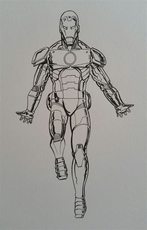 Iron Man Flying Sketch