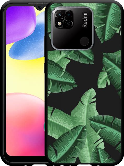 Xiaomi Redmi A Hoesje Zwart Palm Leaves Designed By Cazy Bol