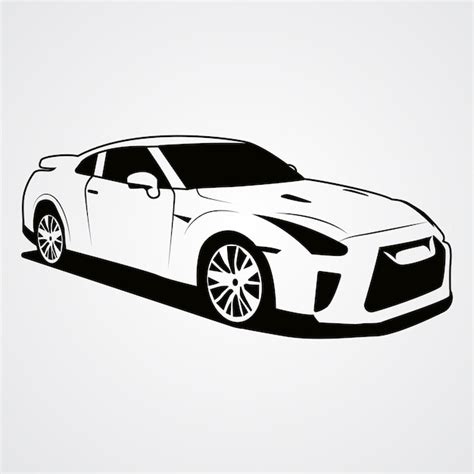 Premium Vector Nissan Gtr Vector Sports Car Silhouette