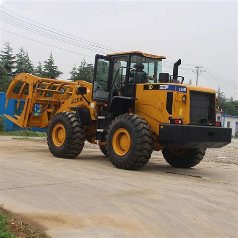 Ton Hydraulic Sem Wheel Loader D With Grass Grab Wheel Loader And