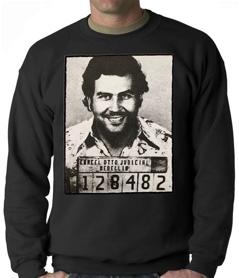 Pablo Escobar Smiling Mug Shot Adult Mens Crewneck Sweatshirt B628 Etsy