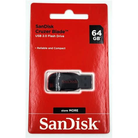 Sandisk Cruzer Blade Usb 20 Flash Drive 64gb The Dan Technology