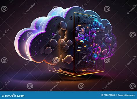 Abstract Cloud Storage Computing Advanced Artificial Intelligence