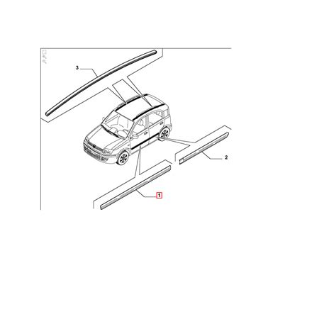 Moulure De Plein Air Bande Pare Chocs Ant Rieure Droite Fiat Panda