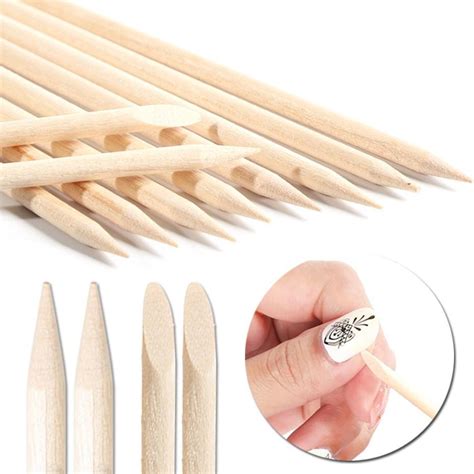 Wood Cuticle Pushers Set Of 10 Bejou Cosmetics