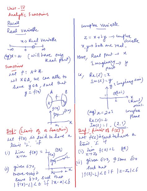 Unit 4 Analytic Functions