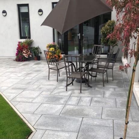 Silver Grey Granite Mixed Size Paving Slabs Buy Garden Paving