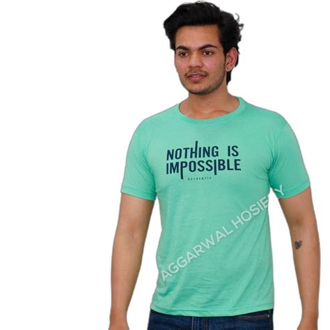 Printed 160 Gsm Men Cotton T Shirt Round Neck At Rs 100 In Ludhiana Id 2849115030712