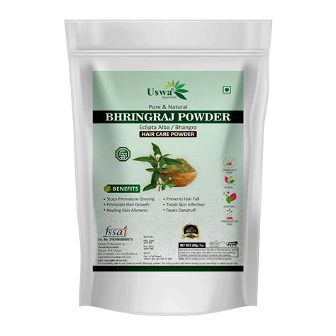 Uswa Ayurvedic Herbal Bhringraj Powder 200GM Eclipta Alba Skin