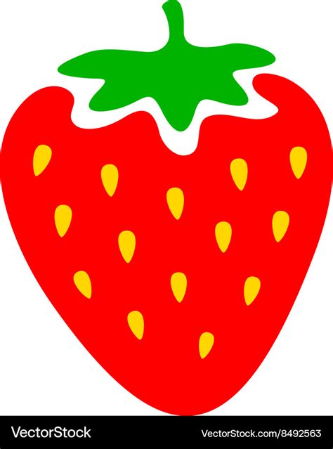 Strawberry Colorful Logo Strawberry Cartoon Style Vector Image