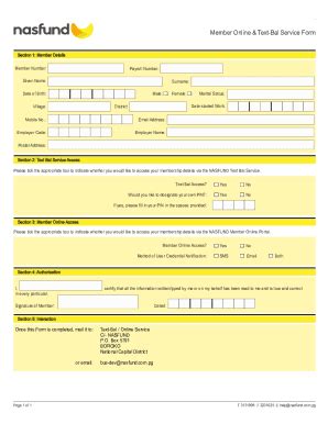 Pg Nasfund Member Online Text Bal Service Form Fill And