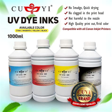 Print Digital 1000ml CUYI Dye Ink For Inkjet Printer CANON EPSON