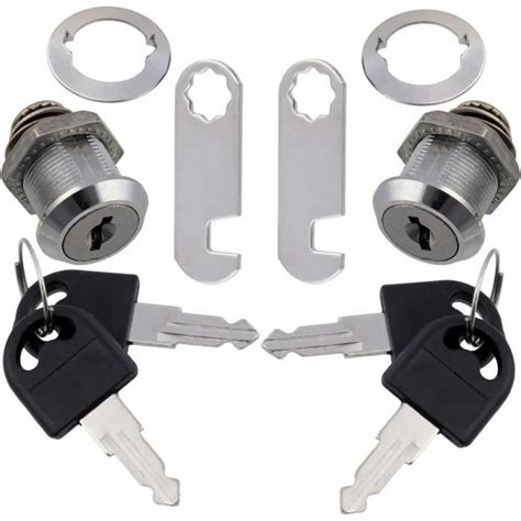 C41402 Lot De 2 Serrures À Came Batteuses Pour Porte De Boîte Aux