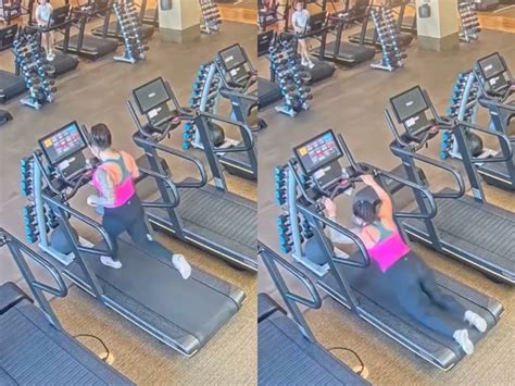 Watch Woman Has Pants Ripped Off On Treadmill