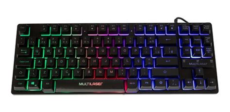 Teclado Gamer De Membrana Tkl Led Rainbow Tc Frete Gr Tis