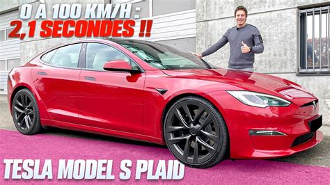 Essai Tesla Model S PLAID Plus rapide qu une Bugatti sur le 0 à 100