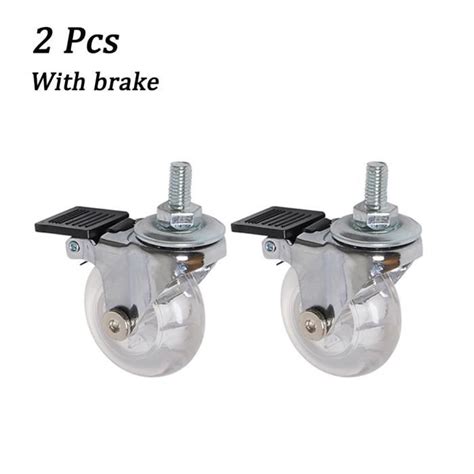 ROUE ROULETTE 2 Pcs With Brake A 2 Inch Roulettes Pivotantes De 2 3