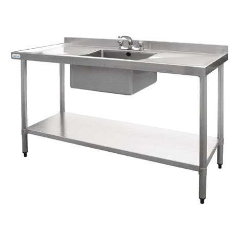 Perfect Stainless Steel Single Sink Unit With Work Table At In Pune