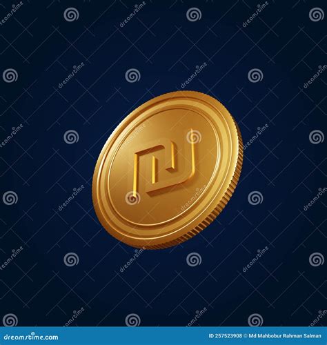 Currency Symbol Israeli New Shekel 3D Illustration Stock Illustration ...