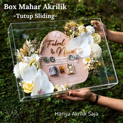 Jual Box Mahar Sliding Akrilik Bening Frame Akrilik Acrylic Box Box